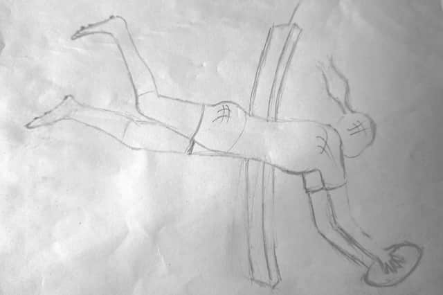 A design of what the artwork will look like.