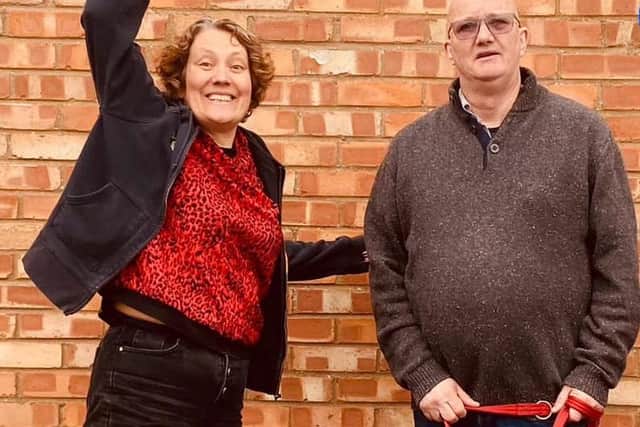 Lisa and Graham Proud celebrate their win.