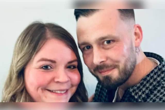 Ashley Brown, who sadly passed away aged 35 at the start of the month, and his wife Kerry.