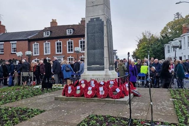 The Remembrance Sunday service in Kenilworth. Credit:  Kenilworth Town Council.