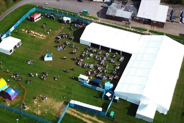 An aerial shot of the festival site. Photo supplied