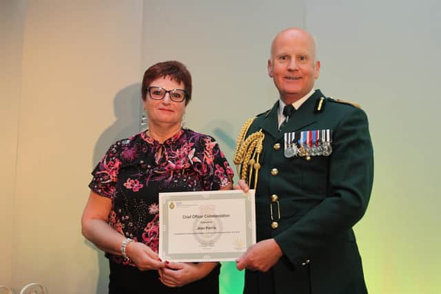 Jean Harris was awarded on the Chief Officer’s Commendation awards. Photo by WMAS