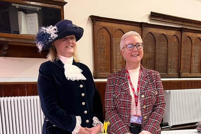 Sophie Hilleary, the 689th High Sheriff of Warwickshire with Teresa Mpofu.