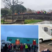 More than 60 people attended a charity sunrise walk in and around Warwick and Hatton on April 1. Photos supplied