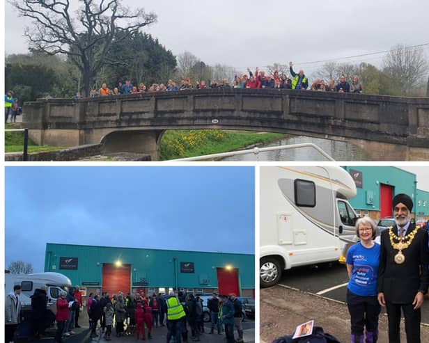 More than 60 people attended a charity sunrise walk in and around Warwick and Hatton on April 1. Photos supplied