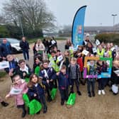 Schoolchildren launch the campaign at Lutterworth Sports Centre