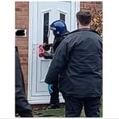 Officers from Warwick Safer Neighbourhood Team executed a warrant at a house in Cowper Close, Warwick where they seized almost 170 plants. Photo supplied by Warwickshire Police
