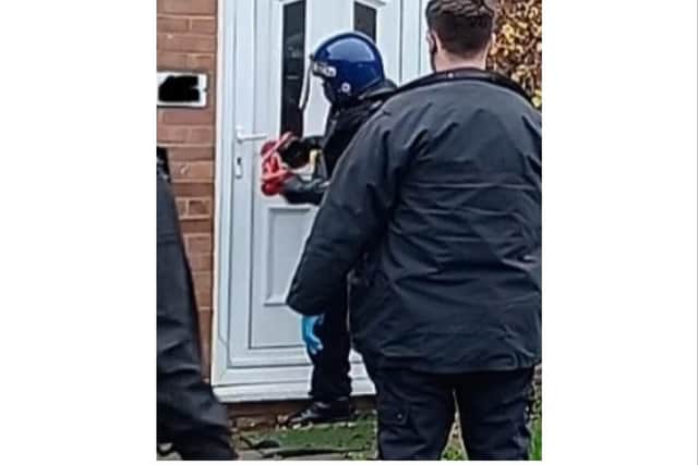 Officers from Warwick Safer Neighbourhood Team executed a warrant at a house in Cowper Close, Warwick where they seized almost 170 plants. Photo supplied by Warwickshire Police