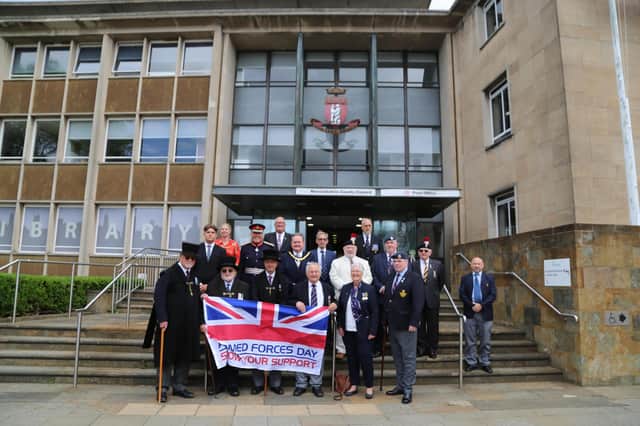 Veterans from the Veterans Contact Point, Warwickshire Fusiliers Association and branches of other veteran associations. Photo supplied by Warwickshire County Council.