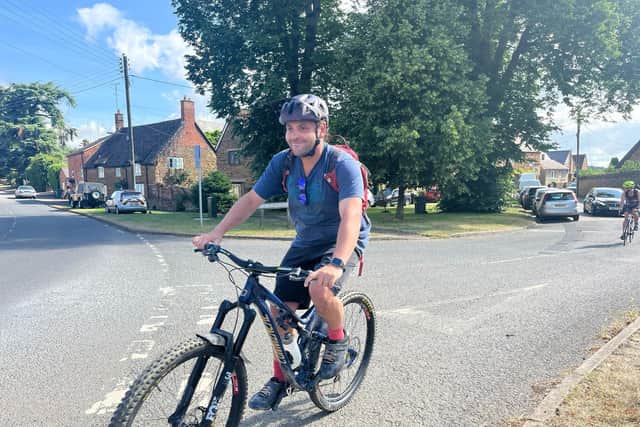 Cyclists were able to enjoy beautiful countryside in wonderful weather as they cycled to Stockton