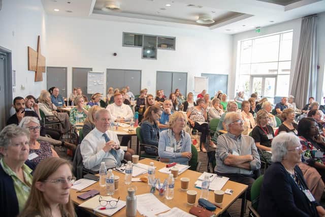 The packed out workshop at Warwick University’s conference centre (Wellesbourne campus). Photo supplied