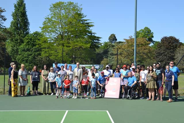 The official reopening of the tennis courts at Victoria Park in Leamington. Photo supplied