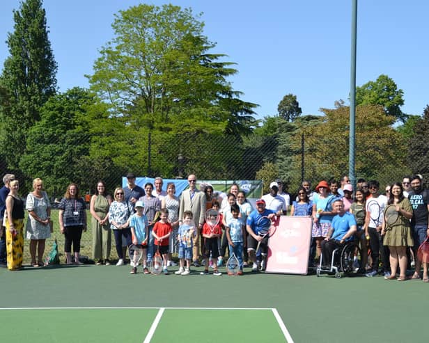 The official reopening of the tennis courts at Victoria Park in Leamington. Photo supplied