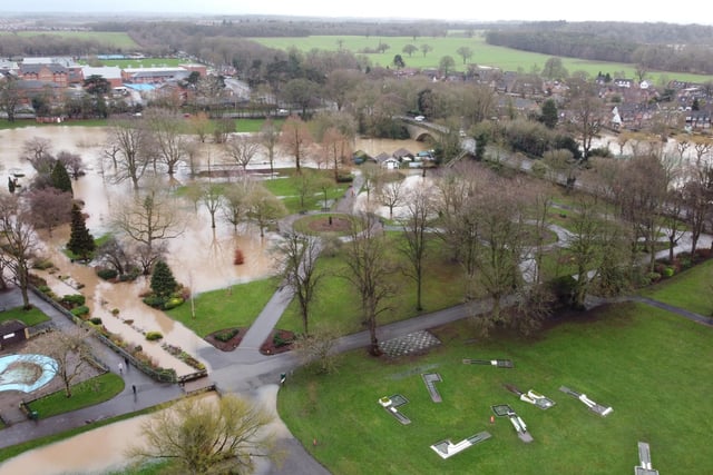 Aerial photos of the flooding across the district.