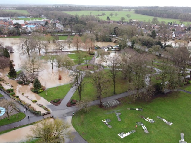 Aerial photos of the flooding across the district.