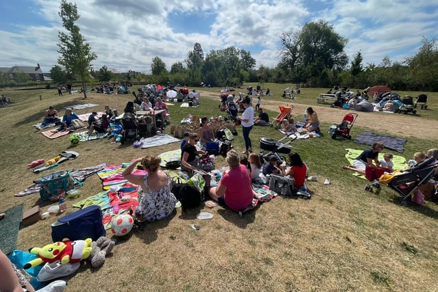 A community picnic in Rugby attracted more than 100 families and plenty of smiling faces.