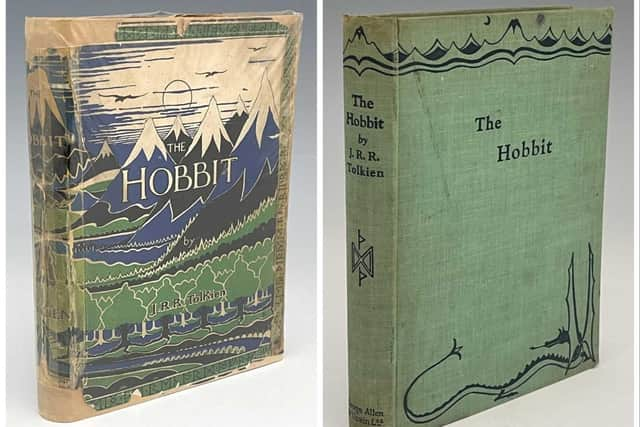 A rare first edition, first impression of J.R.R Tolkien's 'The Hobbit' has been discovered and is set to fetch more than £10,000 at auction. Photo by Kinghams Auctioneers