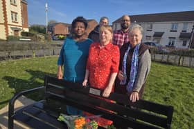 Unveiling the new bench in New Bilton.