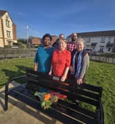 Unveiling the new bench in New Bilton.