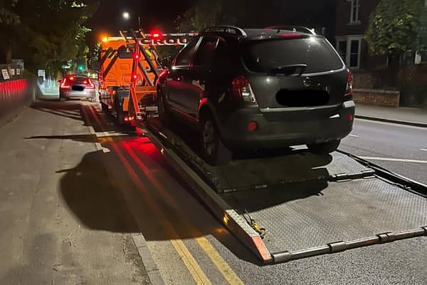 One of the vehicles seized.