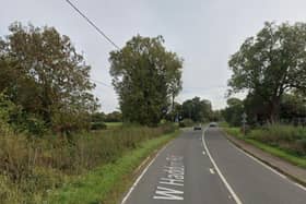 The incident happened on the A428 near Crick