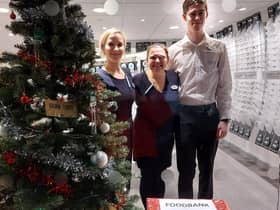 Staff Specsavers in The Square, Kenilworth, are appealing for donations to the Warwick District Food Bank. Picture supplied.