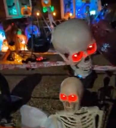 A taste of one of the spooky displays Charlie has put on for Halloween.