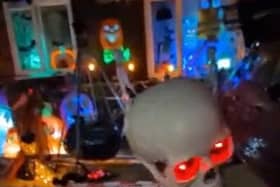 A taste of one of the spooky displays Charlie has put on for Halloween.