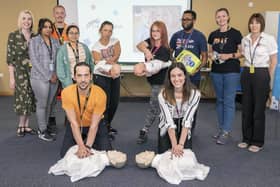 Amazon Rugby associates welcome charitable trust Freddie's Wish to refresh their CPR training. 
