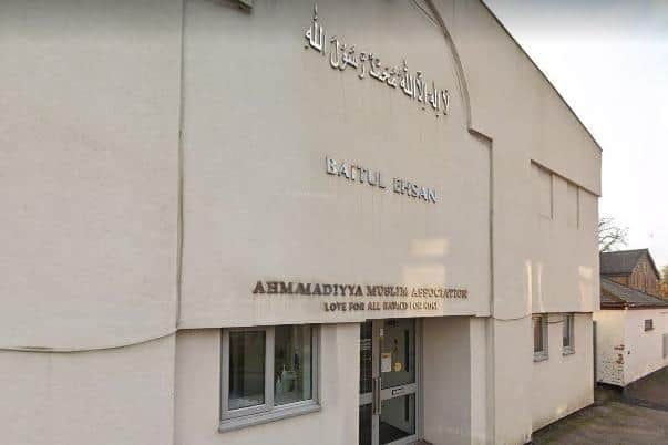 The Baitul Ehsan Ahmadiyya Mosque in Leamington. Picture courtesy of Google Maps.