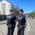 Police in Leamington at the scene of the tragic shooting. Photo by Warwickshire Police