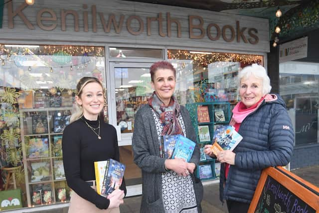 From left to right: Charlotte Vaughan, Kenilworth Books customer Jo Richmond, and Kenilworth Books’ owner Judy Brook. Photo supplied