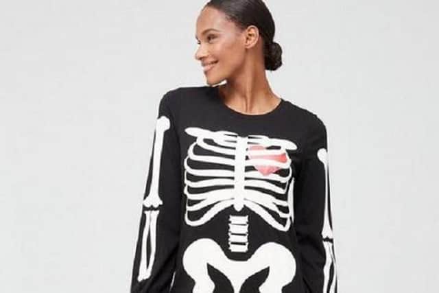 Skeleton pyjamas for scary mum