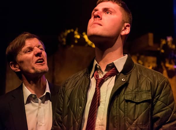 Dave Crossfield as Mr West and James McCabe as Patsy (photo: Richard Smith)