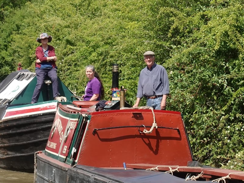 The Nuneaton and Brighton narrowboats, owned and operated by the Narrow Boat Trust, pictured in the 2022 boat parade.