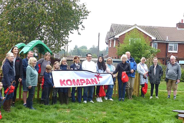The playing field in Old Warwick Road in Rowington was officially reopened by the chairman of Rowington Parish Council, Councillor Allyson Coleman, on September 16. Photo supplied