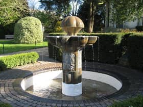 The Czechoslovak Memorial Fountain in Jephson Gardens.