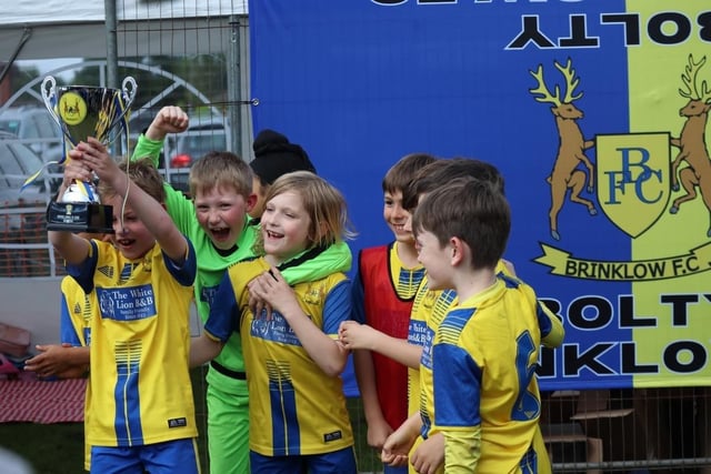 Players celebrate their success.
