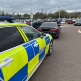 The car was stopped by police at Elliott's Field Retail Park.