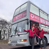 From left to right - Sian Wells, Mark Whittaker, Fliss Reading and Kieren Bodill from WCG with the WCG Apprenticeships bus. Photo supplied