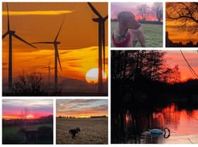 Your photos of the beautiful sunset over the Rugby area on Sunday February 5