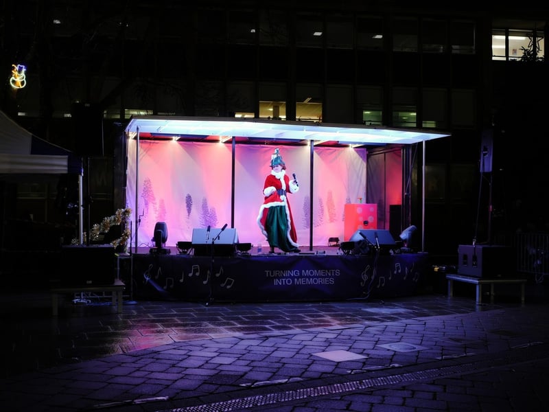 The evening also featured performances on the stage outside Shire Hall.