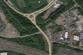 How the junction looks now. The plan is to enlarge the Avon Mill roundabout, widening its approaches and exits, create a new roundabout in place of the Newbold Road/Hunters Lane junction, make a dual carriageway to connect the roundabouts and put in place a new segregated foot and cycleway with a bridge over the river with particular focus on safe access to Avon Valley School.
