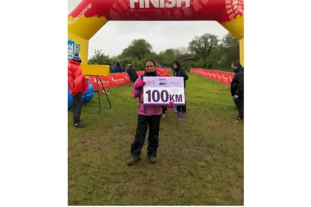 Sarah Macmurdie after completing her Jurassic Coast challenge. Photo supplied