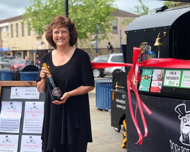 Nina Kelly when her stand was officially opened by the Mayor of Warwick. Photo supplied