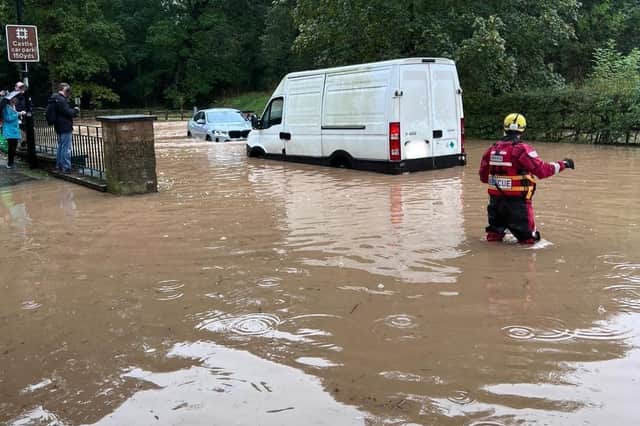 Many roads were flooded - including, as expected, the Ford at Kenilworth. Photo: Warwickshire Fire and Rescue Service