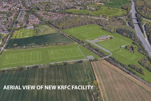 An aerial view of the new KRFC site. Image supplied