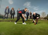 Victoria Park in Leamington – front left to right: Alistair Hollis, head of sport development and B2022 team leader and Matt Western, MP for Warwick and Leamington. Back left to right: Warwick District Council officers Simon Richardson (Green Spaces Officer) and Ann Hill (Sports and Leisure Manager), Darren Tosh, Digital and Marketing manager for Shakespeare’s England; Andrew Day, Leader of Warwick District Council and Sian Smith, Content and Digital Executive at Shakespeare’s England.
Photo by Jamie Gray
