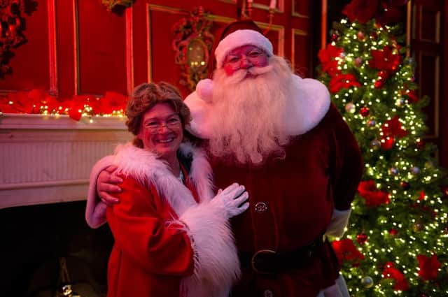 Santa Claus and his wife welcome children for Santa's Stories at Warwick Castle