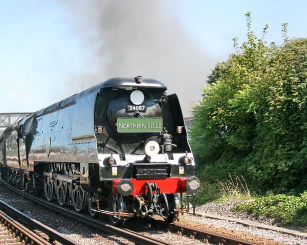 Historic ... steam locomotive Tangmere which will haul the Northern Belle
